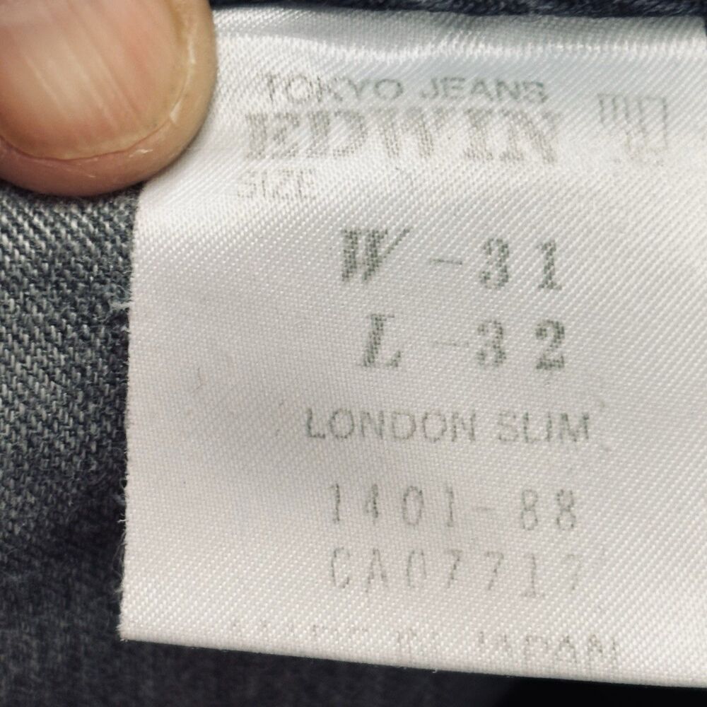 Edwin Tokyo Jeans London Slim Fit  Tag W31 X L32 Actual W28 x L31  Made in Japan - Picture 12 of 16